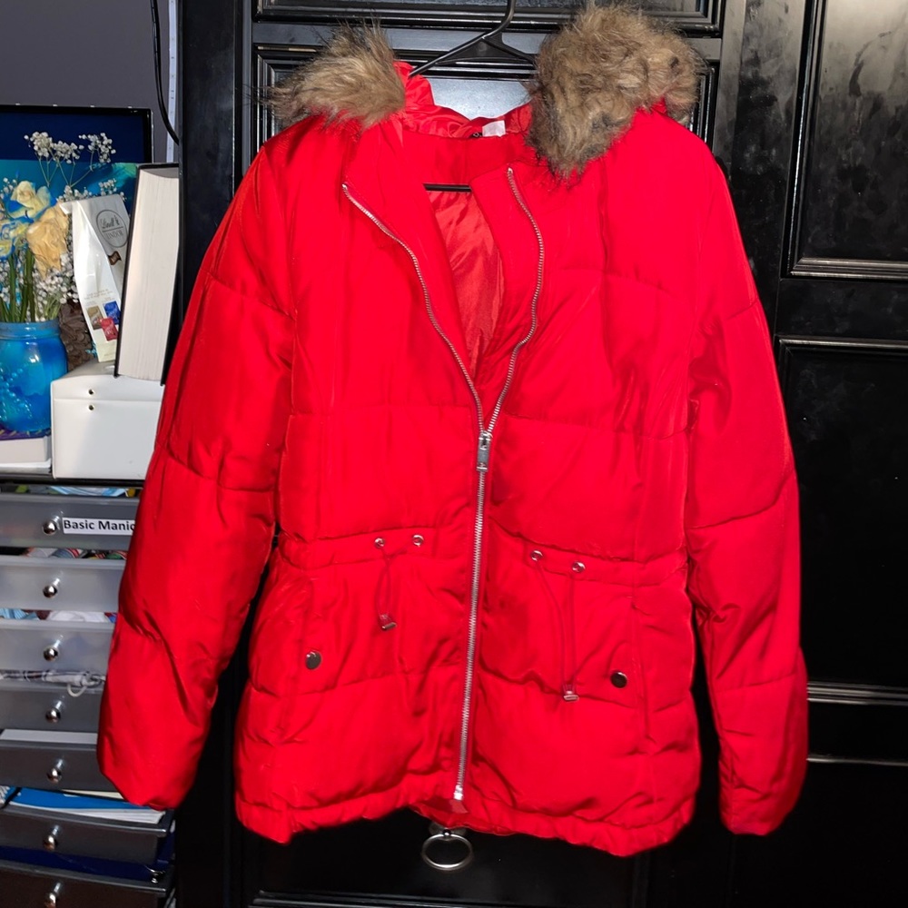 A red coat.